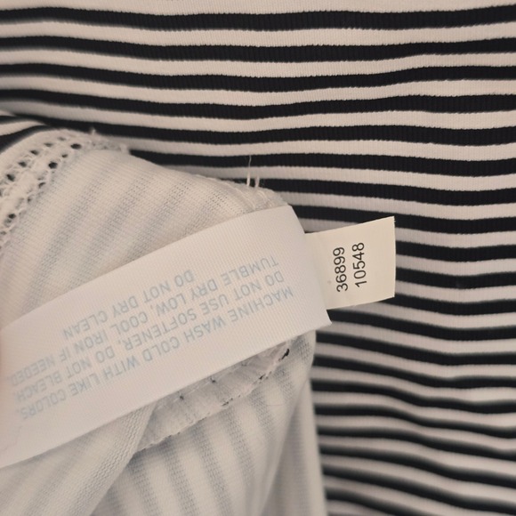 Southern Tide Womens XS Striped Quarter Zip Performance Pullover Black White - Picture 9 of 9